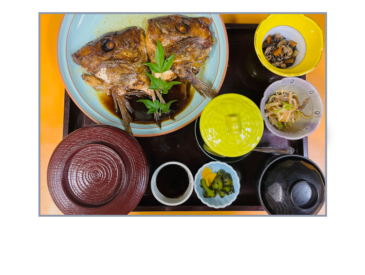 鯛のかぶと煮付け定食